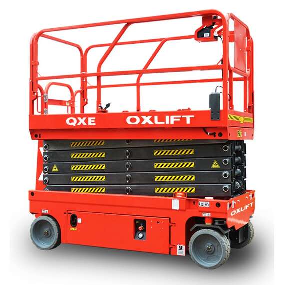 OXLIFT QXE 14320H 320 кг 12 м Самоходный ножничный подъемник с гидравлическим двигателем в Екатеринбурге купить по выгодной цене 100kwatt.ru