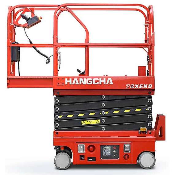 HANGCHA 78XEN 230 кг 6 м Ножничный подъемник аккумуляторный в Екатеринбурге, Грузоподъемность: 230 кг, Высота подъема, м.: 5.8 м, Тип питания: аккумуляторные (DC), Напряжение: 24 В, Тип батареи: Кислотная, обслуживаемая купить по выгодной цене 100kwatt.ru