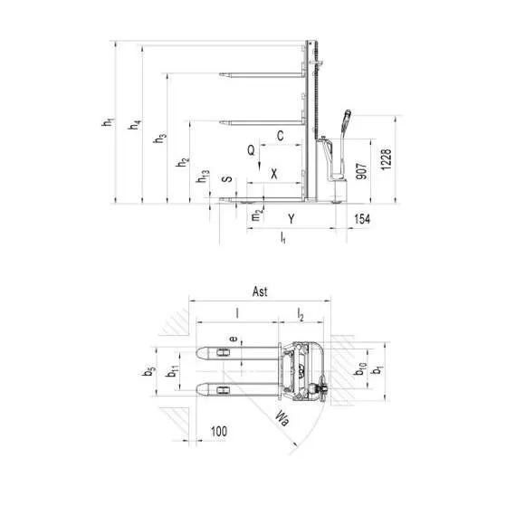 OXLIFT AX15 3600 мм 1500 кг Самоходный штабелер в Екатеринбурге, Грузоподъемность: 1.5 тонны (1500 кг), Высота подъема вил, м.: 3.6 м, Тип батареи: Кислотная, необслуживаемая купить по выгодной цене 100kwatt.ru