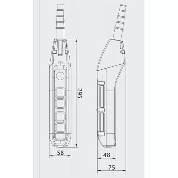 OCALIFT IP55 TNHA1-62FYS Пульт управления 4 кнопками 2 скорости, стоп, ключ в Екатеринбурге купить по выгодной цене 100kwatt.ru