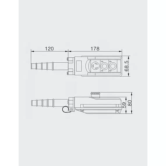 OCALIFT IP55 TNHA1-61YS Пульт управления 2 кнопки, 1 скорость, стоп, ключ, старт в Екатеринбурге купить по выгодной цене 100kwatt.ru