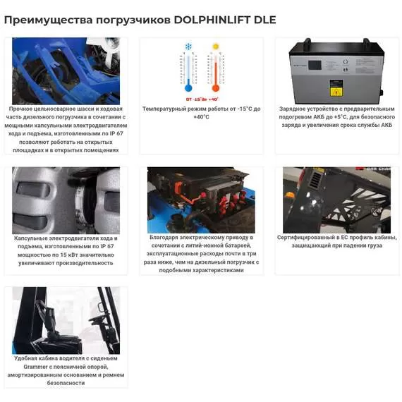 DOLPHINLIFT DLE 35 TX 47 Li-ion 3,5 т 4,7 м Электрический погрузчик (пр-во Турция, Side-Shift) в Екатеринбурге, Грузоподъемность: 3.5 тонны (3500 кг), Высота подъема вил, м.: 4.7 м, Напряжение: 115 В, Тип батареи: Li-ion, литий-ионная купить по выгодной цене 100kwatt.ru