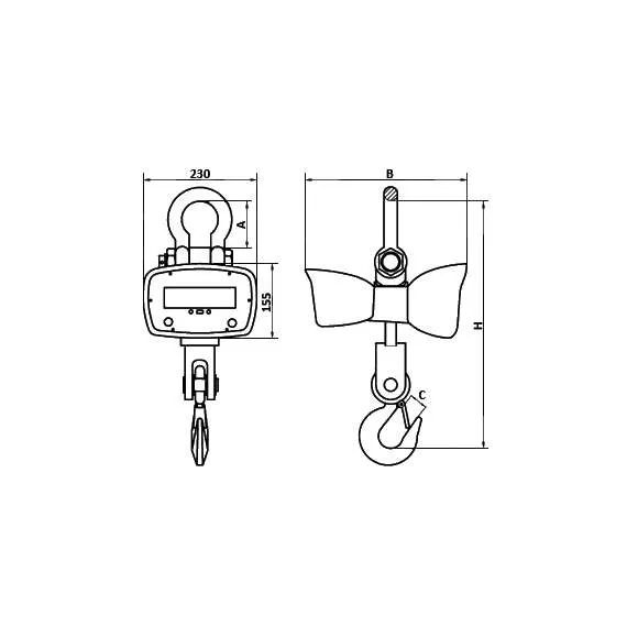 UNIGRAM КВ-15Т с ПДУ180 Крановые весы с индикацией на пульте, с USB-интерфейсом в Екатеринбурге купить по выгодной цене 100kwatt.ru