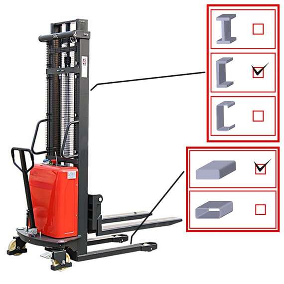 OXLIFT SES2510 Штабелер с электроподъемом 1000 кг. в Екатеринбурге, Грузоподъемность: 1 тонна (1000 кг), Высота подъема вил, м.: 2.5 м, Высота в сложенном положении, мм: 1830 мм купить по выгодной цене 100kwatt.ru