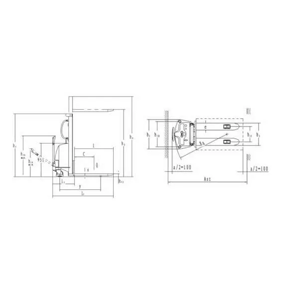 Noblelift SPM 1016 Гидравлический штабелер с электроподъемом в Екатеринбурге купить по выгодной цене 100kwatt.ru