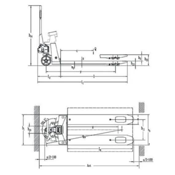 OXLIFT OX 20V 2000 Кг Гидравлическая тележка с весами, рохля в Екатеринбурге купить по выгодной цене 100kwatt.ru